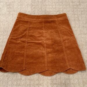 Altar'd State Tan Corduroy Mini Skirt